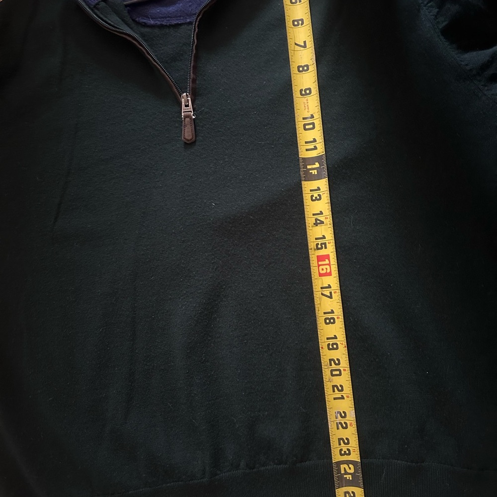 Orvis Men's Dark Green Zip-Up Sweater - Picture 4 of 5